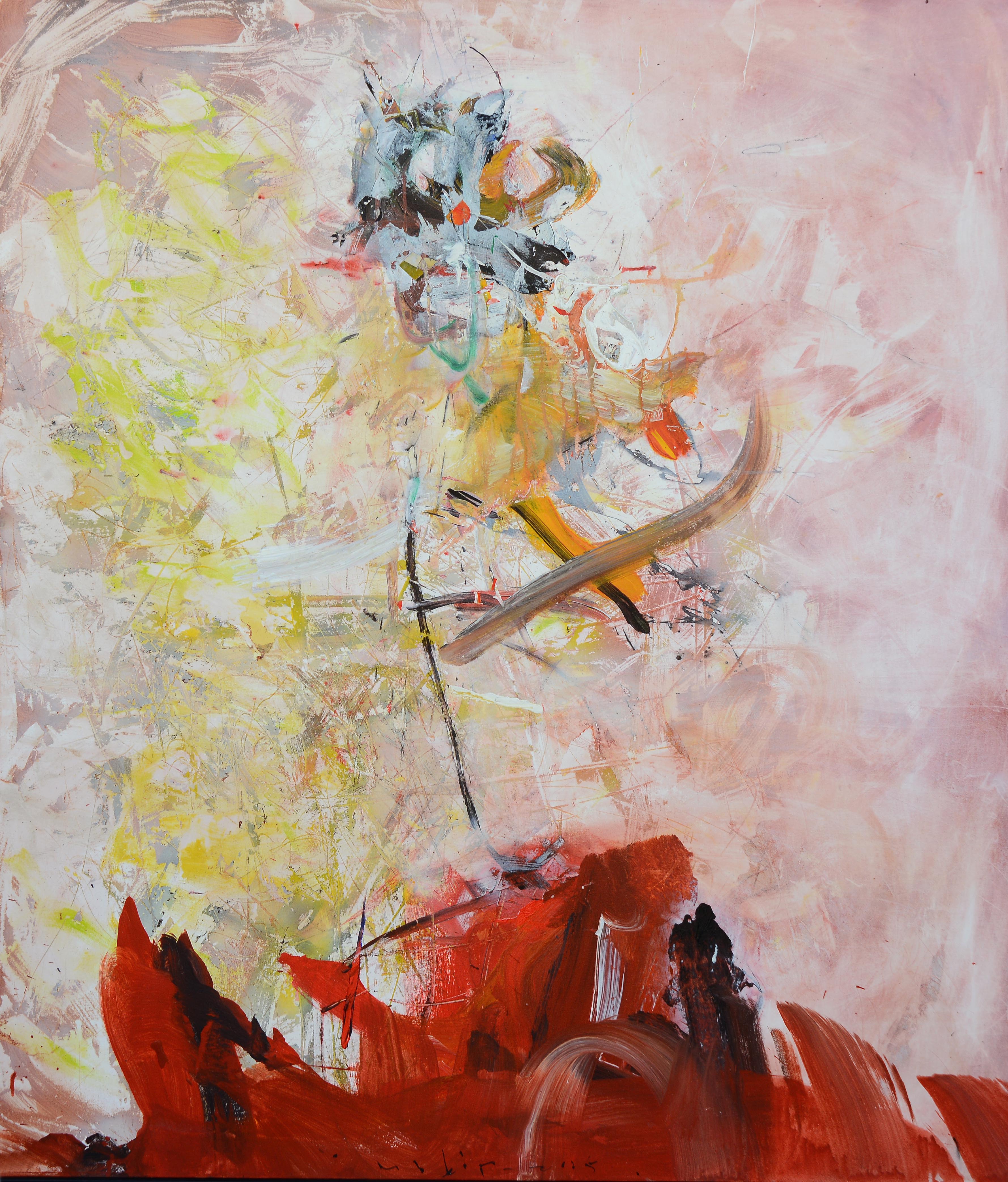 “Dipten gelen dalga”, 2005, Tuval üzerine akrilik- Acrylic on canvas,145×125 cm